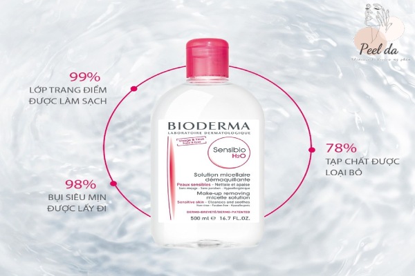 Nước tẩy trang Bioderma hồng Crealine và Sensibio mang lại nhiều công dụng tuyệt vời